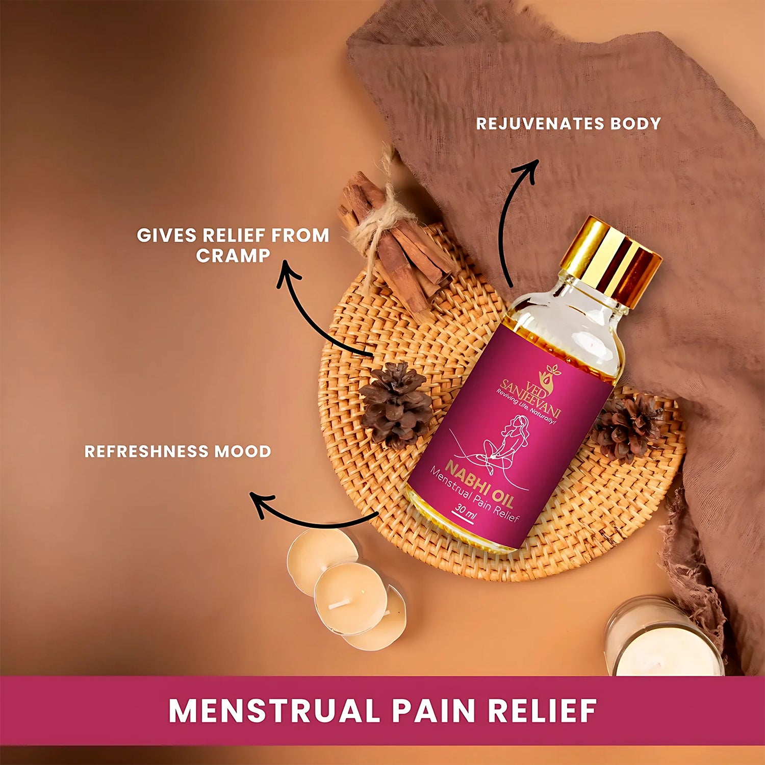 Ved Sanjeevani Nabhi Oil For Menstrual Pain Relief (30ml  1 Pc) Ved Sanjeevani Nabhi Oil For Menstrual Pain Relief (30ml  1 Pc)